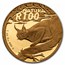 2004 South Africa 1 oz Proof Gold Natura 100 Rand Lynx