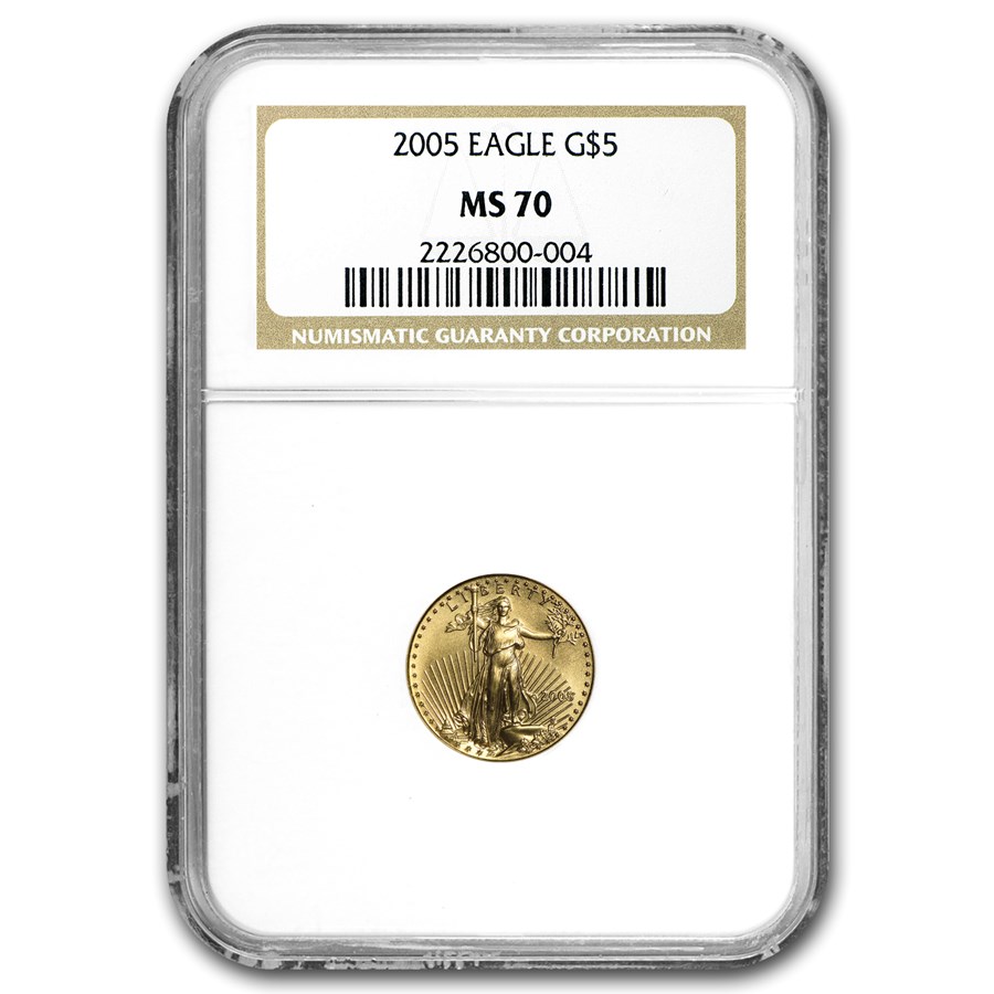 2005 1/10 oz American Gold Eagle MS-70 NGC