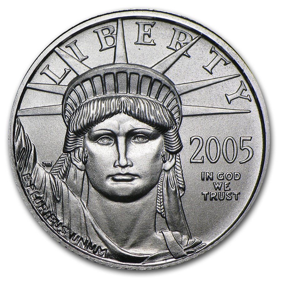 2005 1/10 oz American Platinum Eagle BU