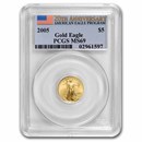 2005 1/10 oz Gold Eagle MS-69 PCGS (20th Anniversary Label)