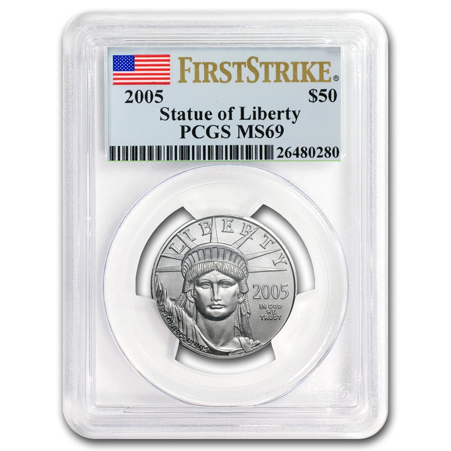 2005 1/2 oz American Platinum Eagle MS-69 PCGS (FirstStrike®)