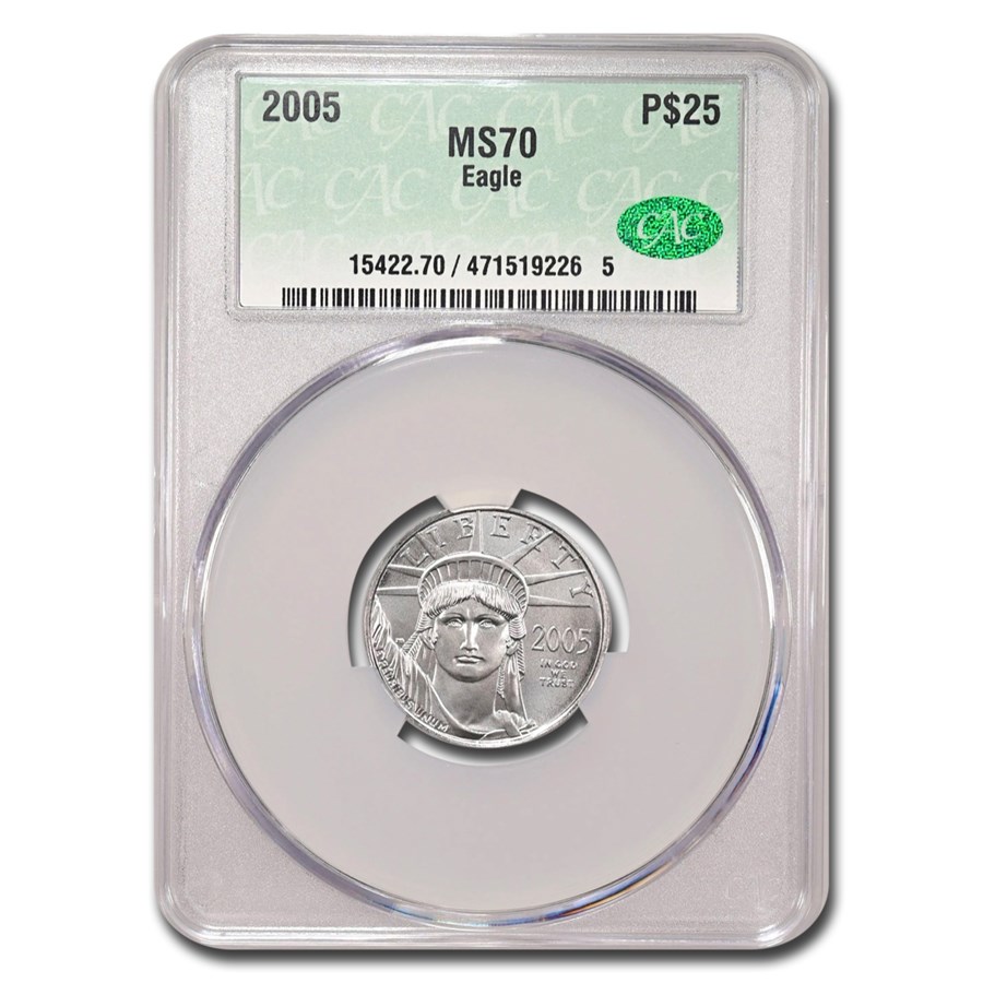 2005 1/4 oz American Platinum Eagle MS-70 CACG