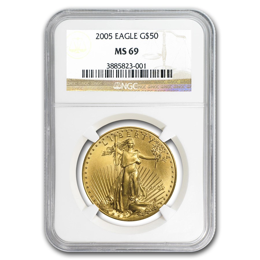 2005 1 oz American Gold Eagle MS-69 NGC