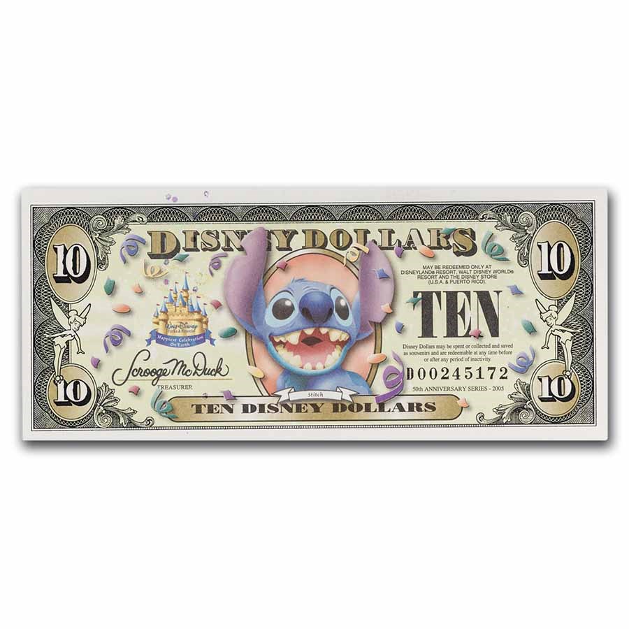 2005 $10.00 (D) Stitch, Disneyland Resort w/Barcode CU (DIS#114)