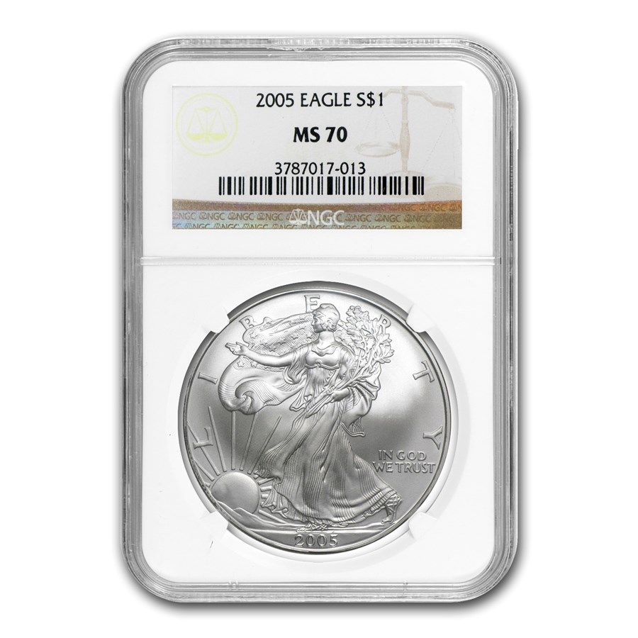 2005 American Silver Eagle MS-70 NGC