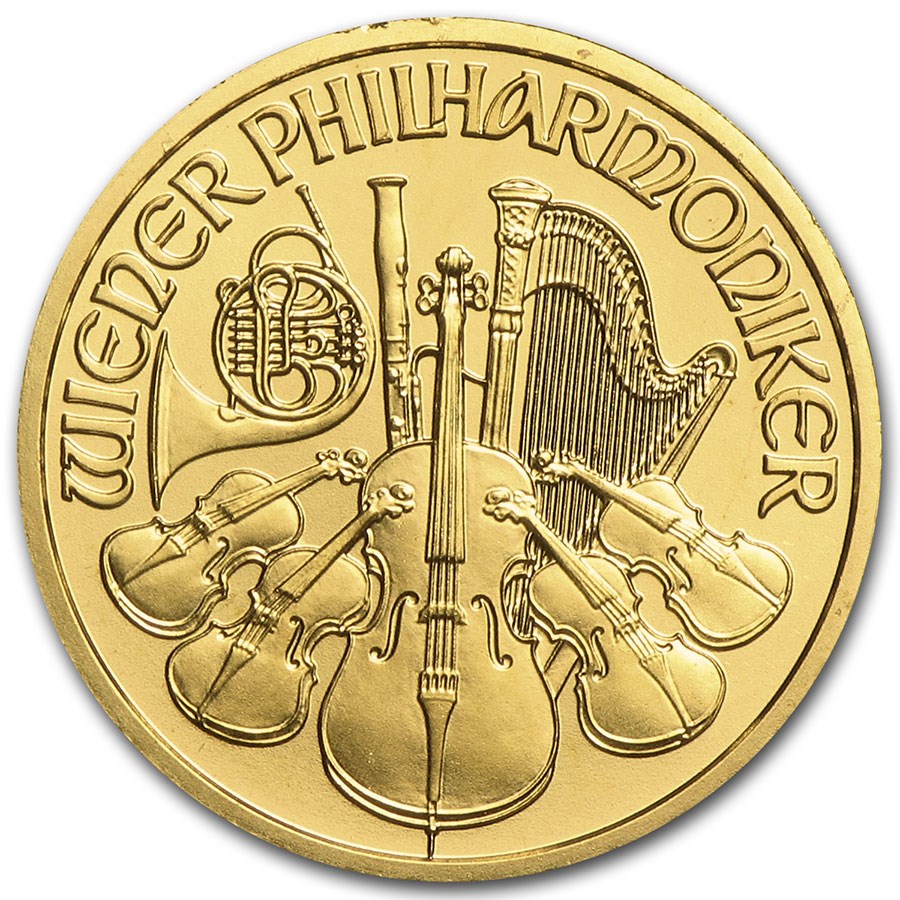 2005 Austria 1/10 oz Gold Philharmonic BU