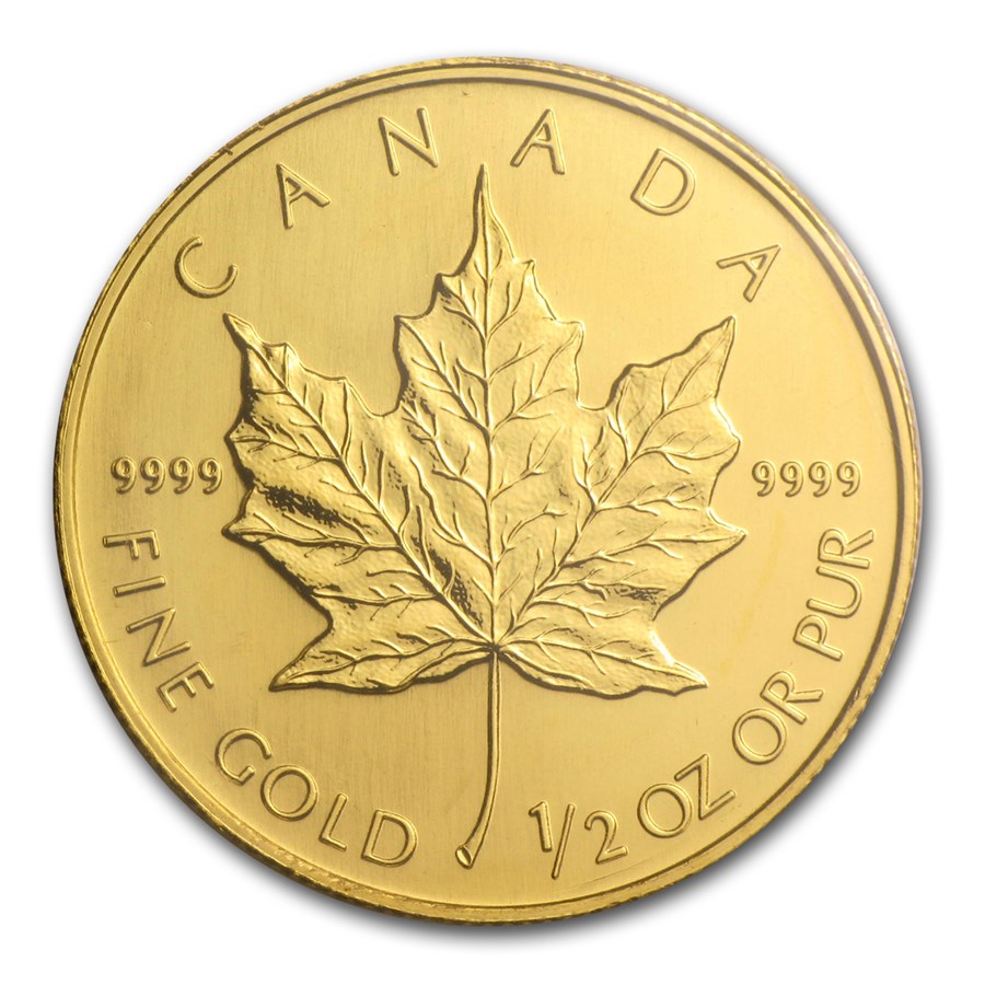 2005 Canada 1/2 oz Gold Maple Leaf BU