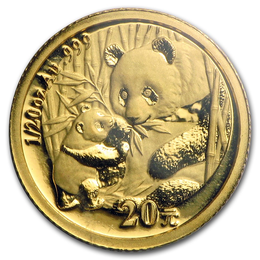 2005 China 1/20 oz Gold Panda BU (Sealed)