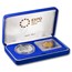 2005 Japan Aichi Expo Gold/Silver Proof 2-Coin Set