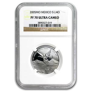 Buy 2005 Mexico 1/4 oz Silver Libertad PF-70 NGC | APMEX