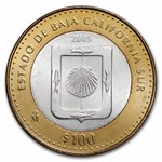 2005 Mexico Bimetallic 100 Pesos Baja Calif. Sur BU (1st Edition)