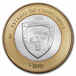 2005 Mexico Bimetallic 100 Pesos Chihuahua BU (1st Edition)