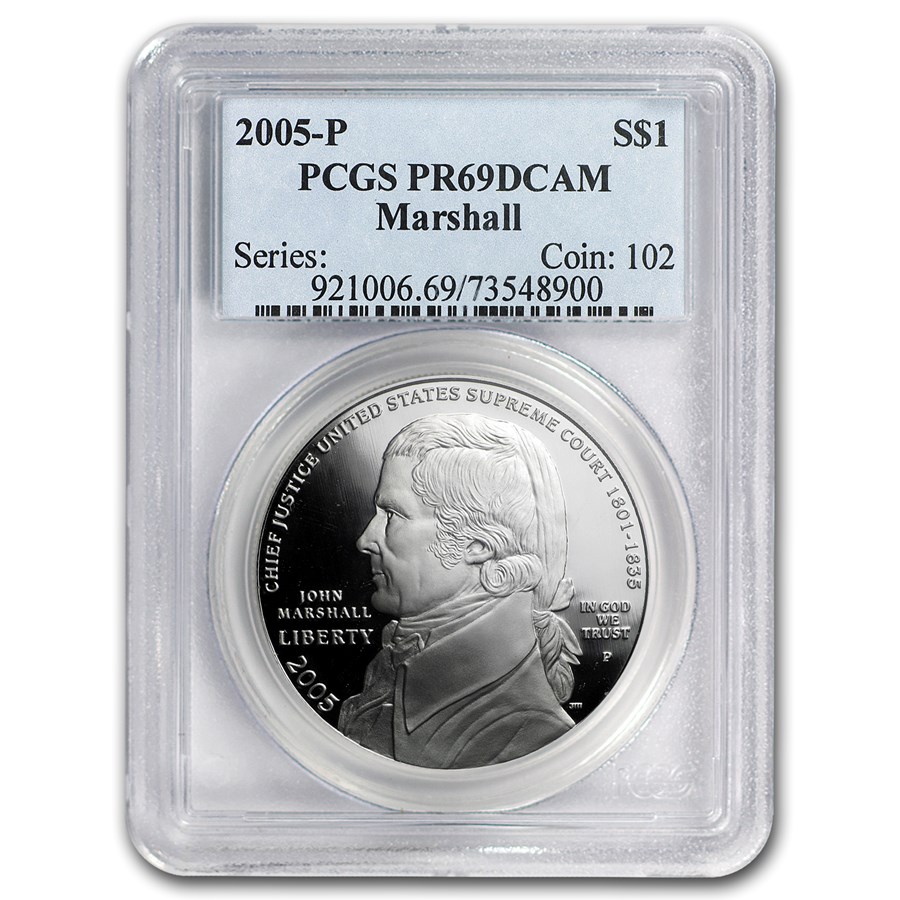 2005-P Chief Justice Marshall $1 Silver Commem PR-69 PCGS