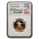 2005-W 1/2 oz Proof American Gold Eagle PF-70 NGC (Castle)