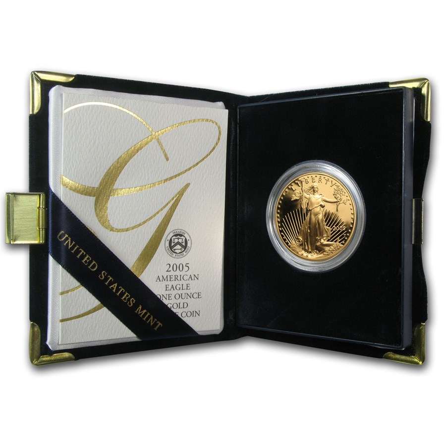 2005-W 1 oz Proof American Gold Eagle (w/Box & COA)