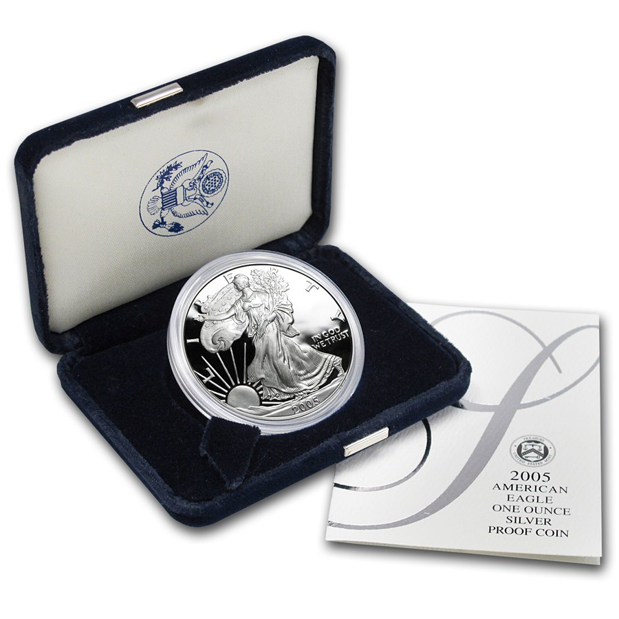 2005-W 1 oz Proof American Silver Eagle (w/Box & COA)