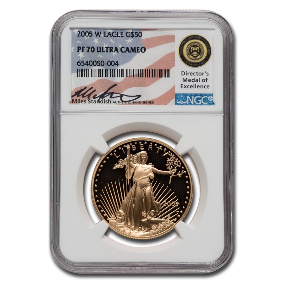 2005-W 1 oz Proof Gold Eagle PF-70 UCAM NGC (Standish)