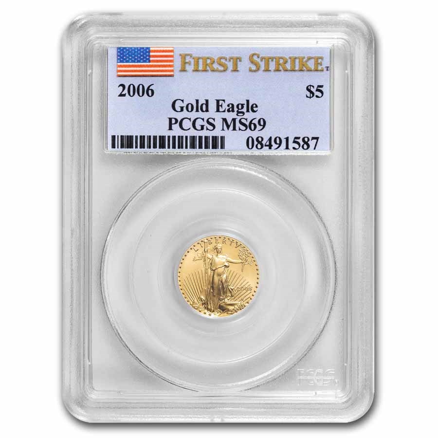 2006 1/10 oz American Gold Eagle MS-69 PCGS