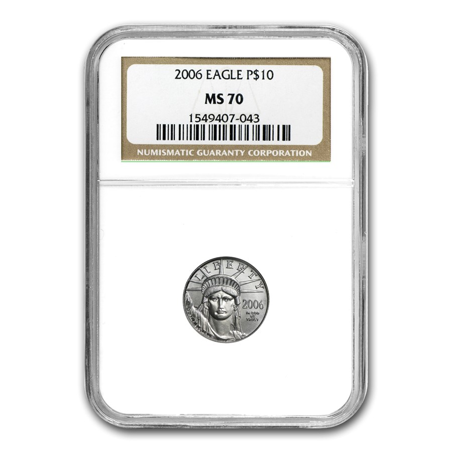 2006 1/10 oz American Platinum Eagle MS-70 NGC