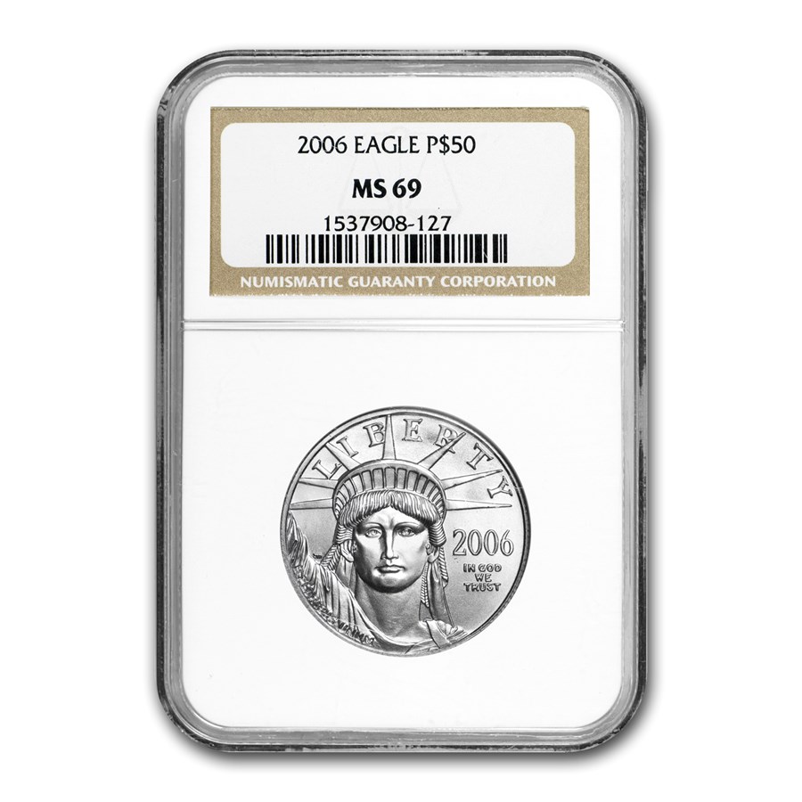 2006 1/2 oz American Platinum Eagle MS-69 NGC