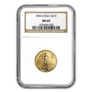 2006 1/4 oz American Gold Eagle MS-69 NGC