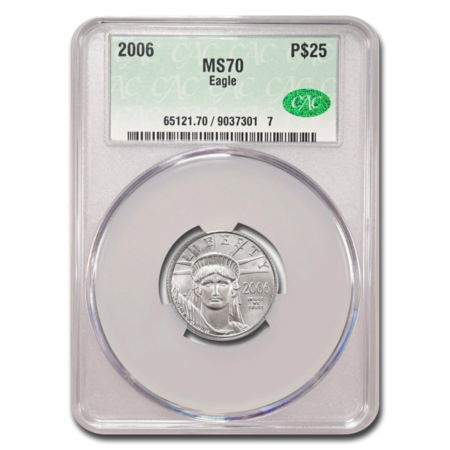 2006 1/4 oz American Platinum Eagle MS-70 CACG