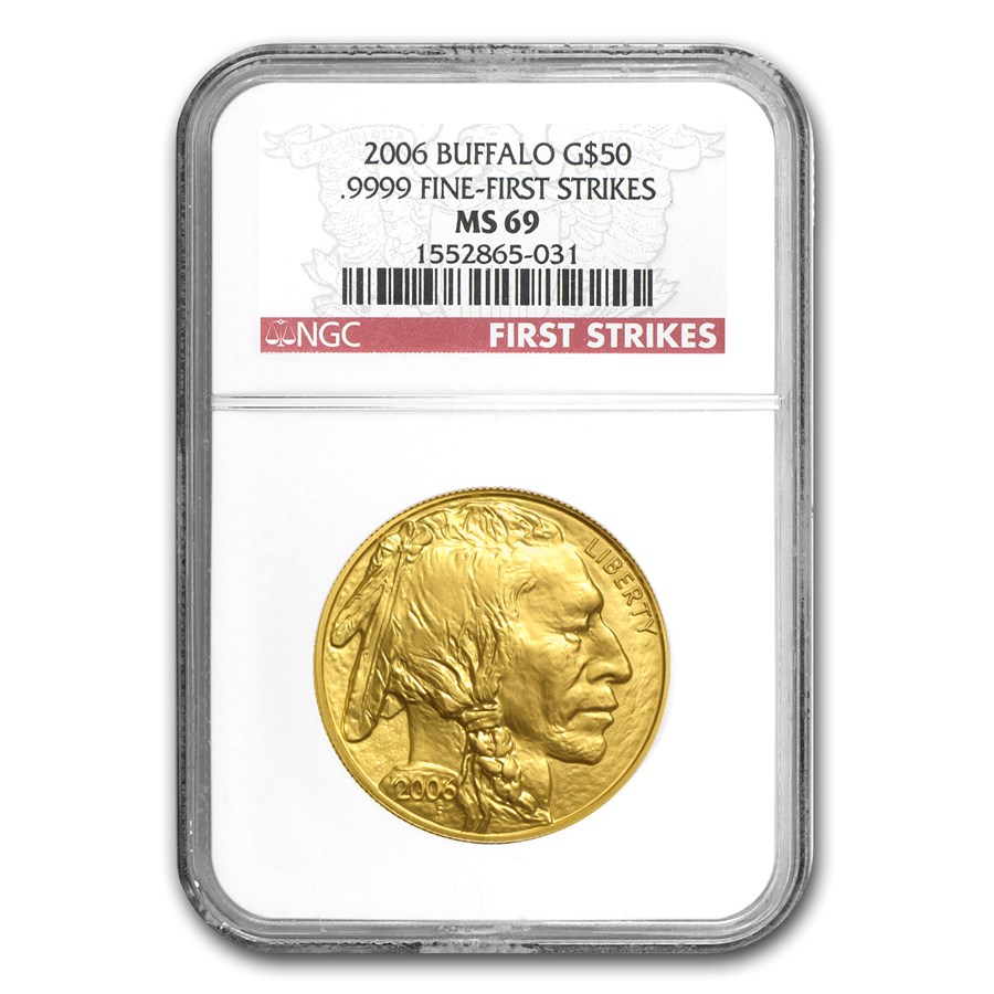 2006 1 oz Gold Buffalo MS-69 NGC (First Strikes)