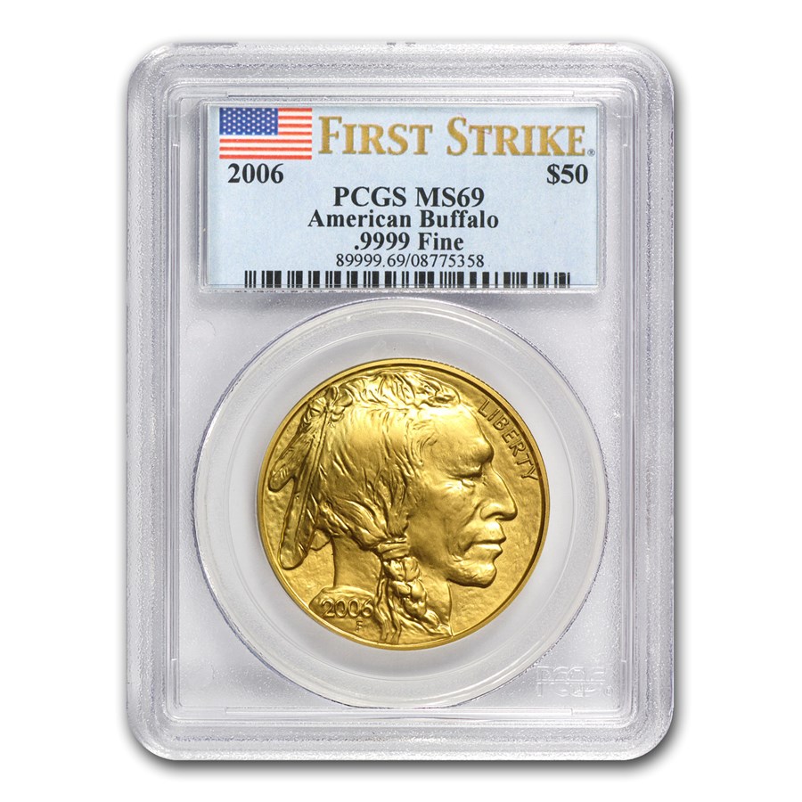 2006 1 oz Gold Buffalo MS-69 PCGS (FirstStrike®)