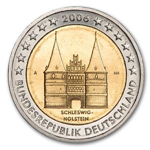 pièce 2 euros schleswig holstein 2006 valeur