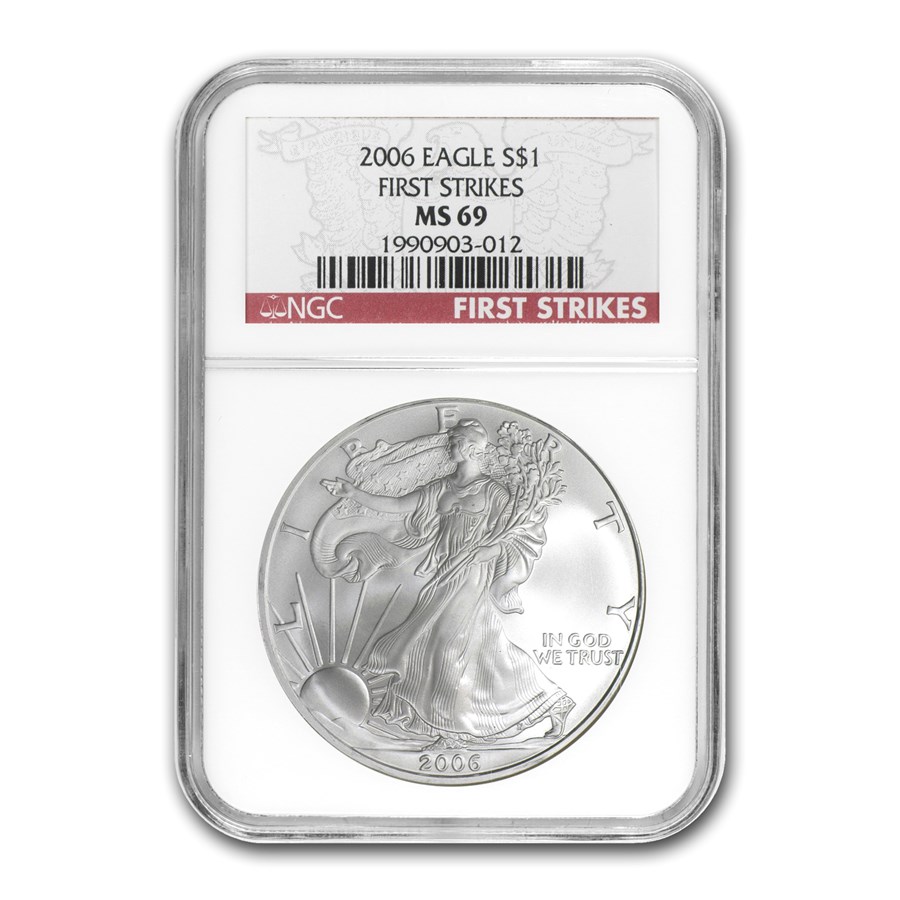 2006 American Silver Eagle MS-69 NGC (First Strike)