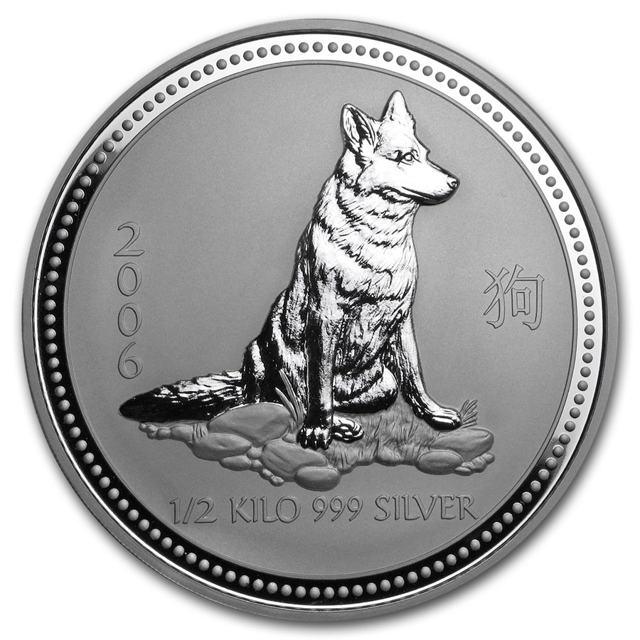 Buy 2006 Australia 1 2 Kilo Silver Year Of The Dog Bu (16.075 Oz) 