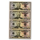 2006 (D-Cleveland) $50 FRN CU (Fr#2130-D) 4 Note Uncut Sheet