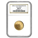 2006-S Gold $5 Commem San Francisco Old Mint MS-70 NGC