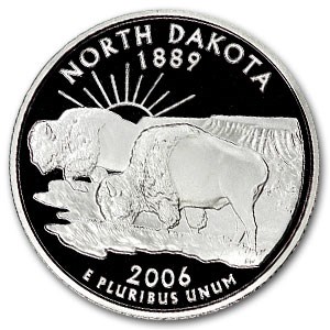 2006-S North Dakota State Quarter Gem Proof (Silver)