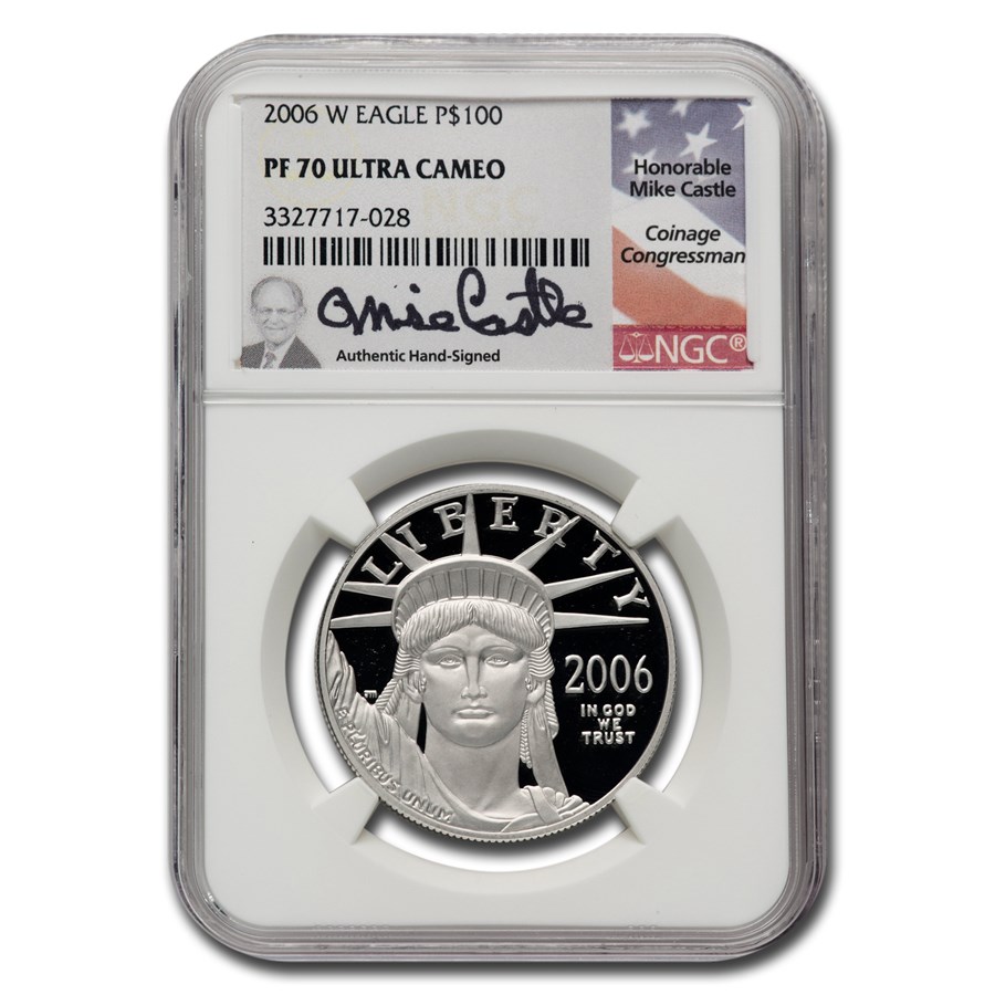 2006-W 1 oz Proof American Platinum Eagle PF-70 NGC (Castle)