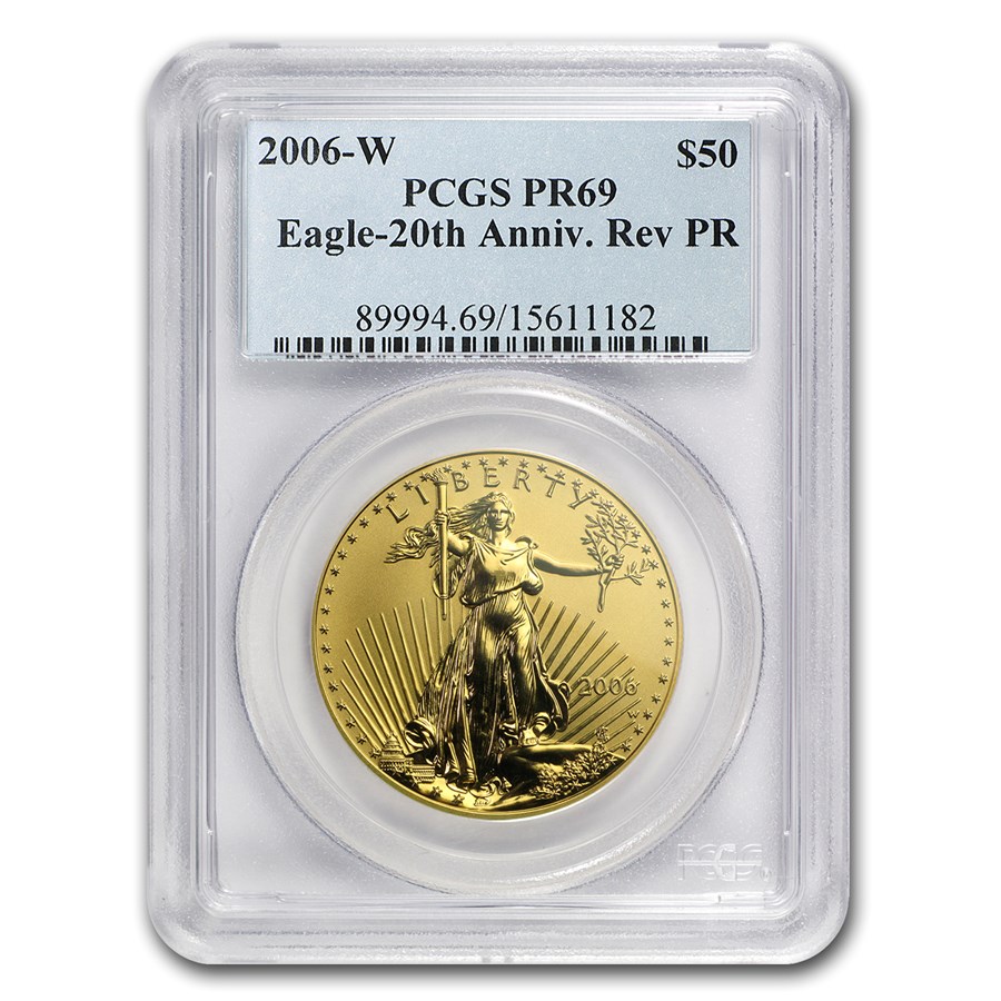 2006-W 1 oz Reverse Proof Gold American Eagle PR-69 PCGS | 1 oz Proof ...