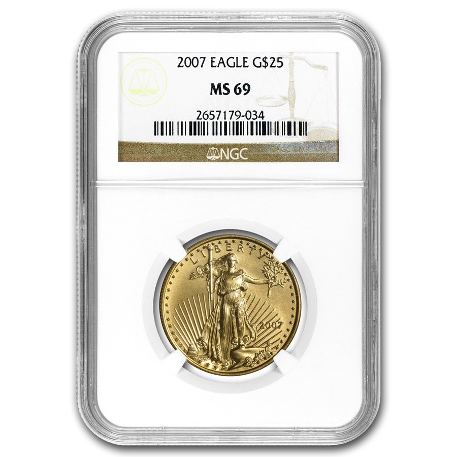 Buy 2007 1/2 oz American Gold Eagle MS-69 NGC | APMEX