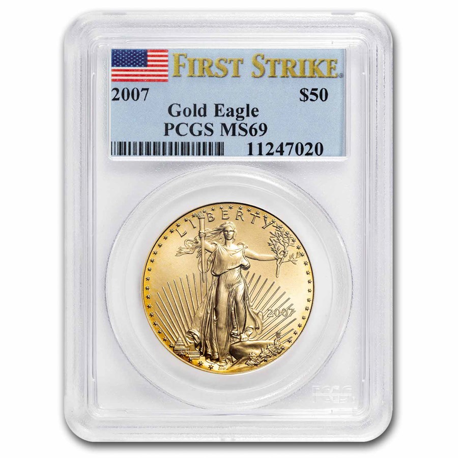 2007 1 oz American Gold Eagle MS-69 PCGS (FirstStrike®)