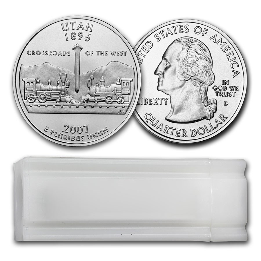 2007-D Utah Statehood Quarter 40-Coin Roll BU