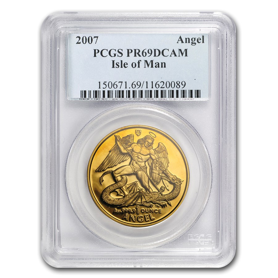 2007 Isle of Man 1 oz Proof Gold Angel PR-69 PCGS