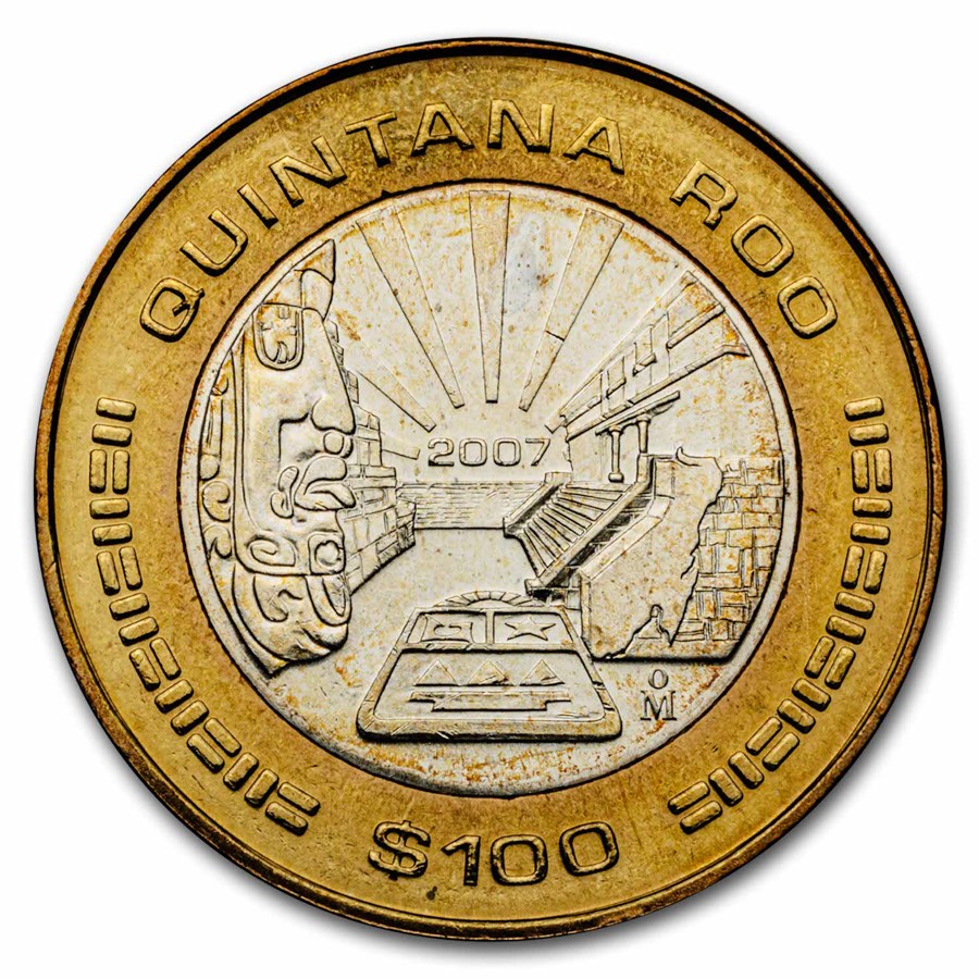 Buy 2007 Mexico Bimetallic 100 Pesos Quintana Roo BU (2nd Edition) | APMEX