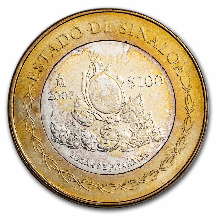 Buy 2007 Mexico Bimetallic 100 Pesos Sinaloa BU (2nd Edition) | APMEX