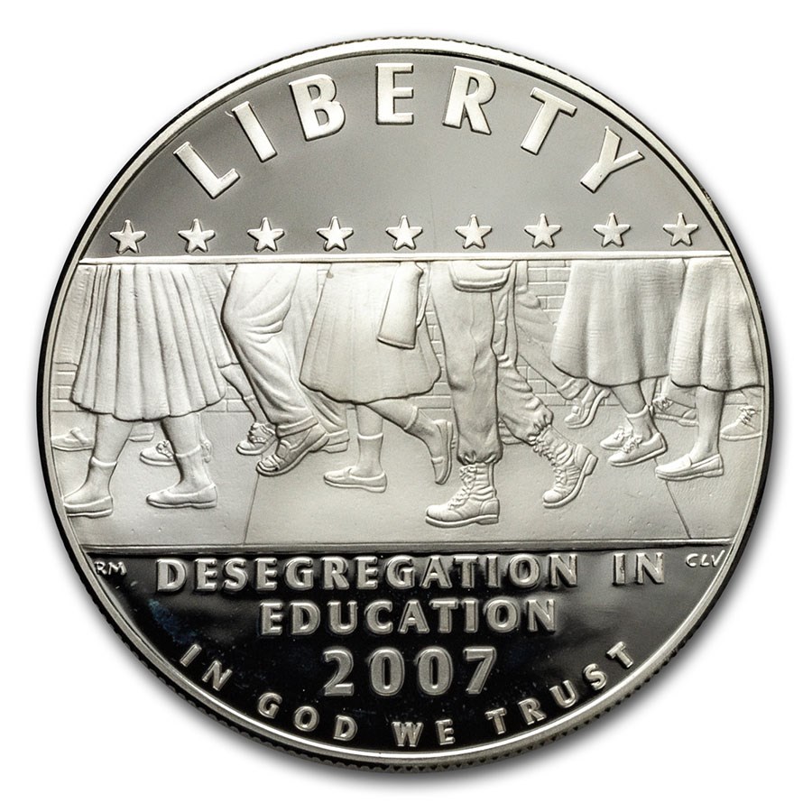 2007-P School Desegregation $1 Silver Commem Proof (Capsule Only)