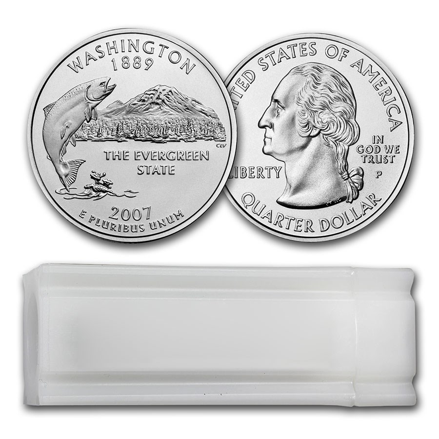 2007-P Washington Statehood Quarter 40-Coin Roll BU