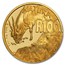 2007 South Africa 1 oz Proof Gold Natura Eland (Dmgd, No Box/COA)
