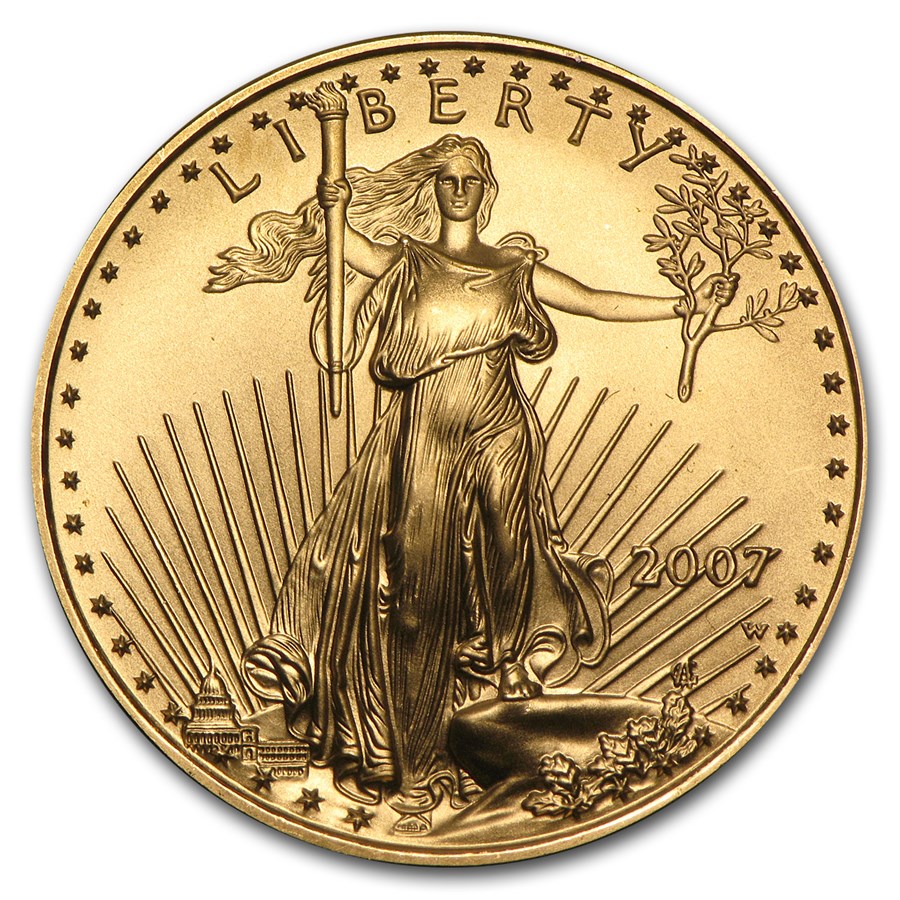 Buy 2007-W 1/2 oz Burnished American Gold Eagle (Capsule Only) | APMEX