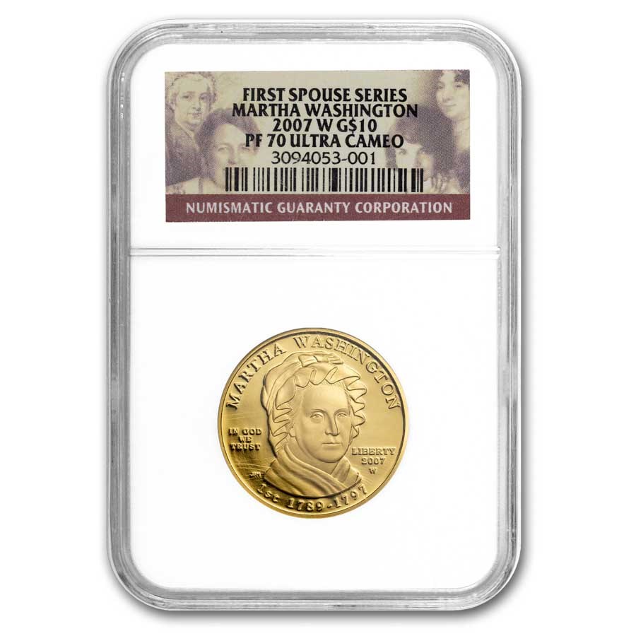 2007-W 1/2 oz Proof Gold Martha Washington PF-70 NGC