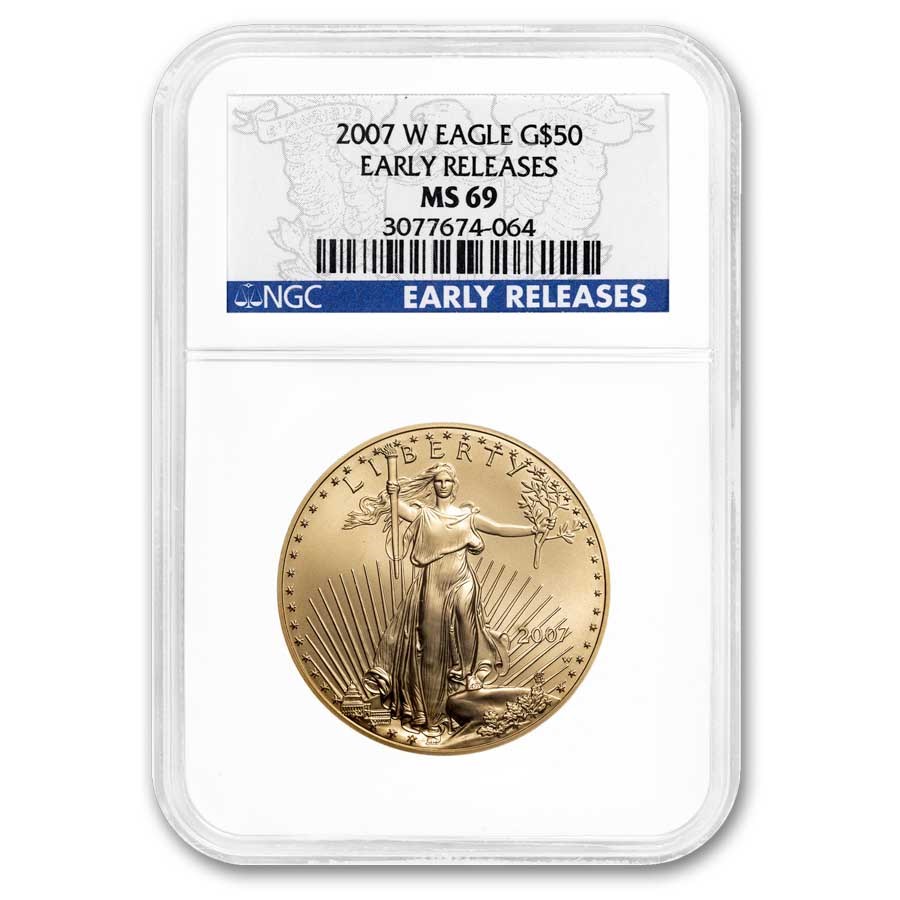 2007-W 1 oz Burnished Gold Eagle MS-69 NGC (Early Releases)