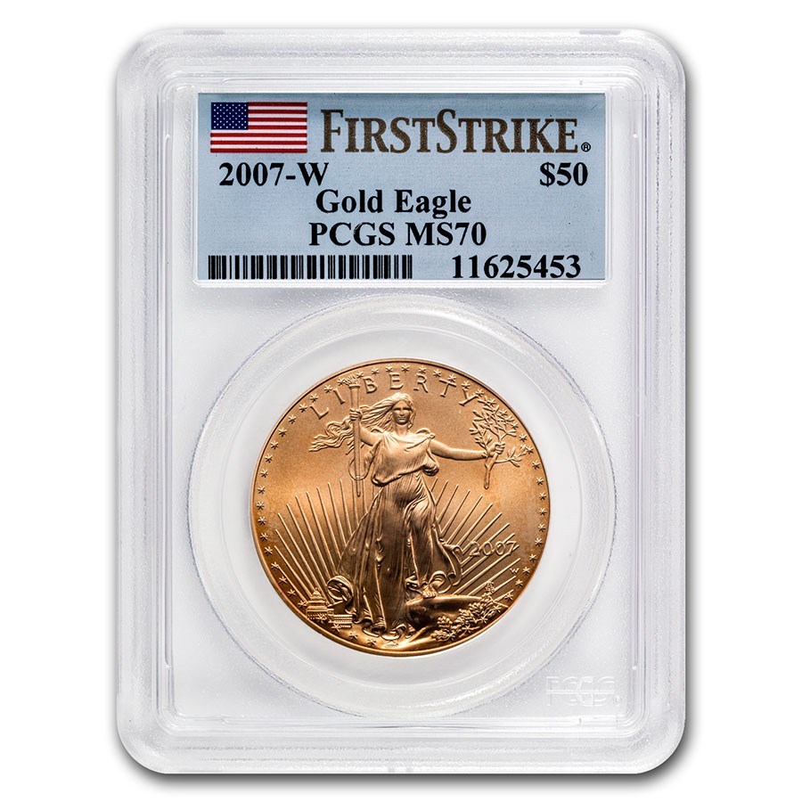 2007-W 1 oz Burnished Gold Eagle MS-70 PCGS (FirstStrike®)