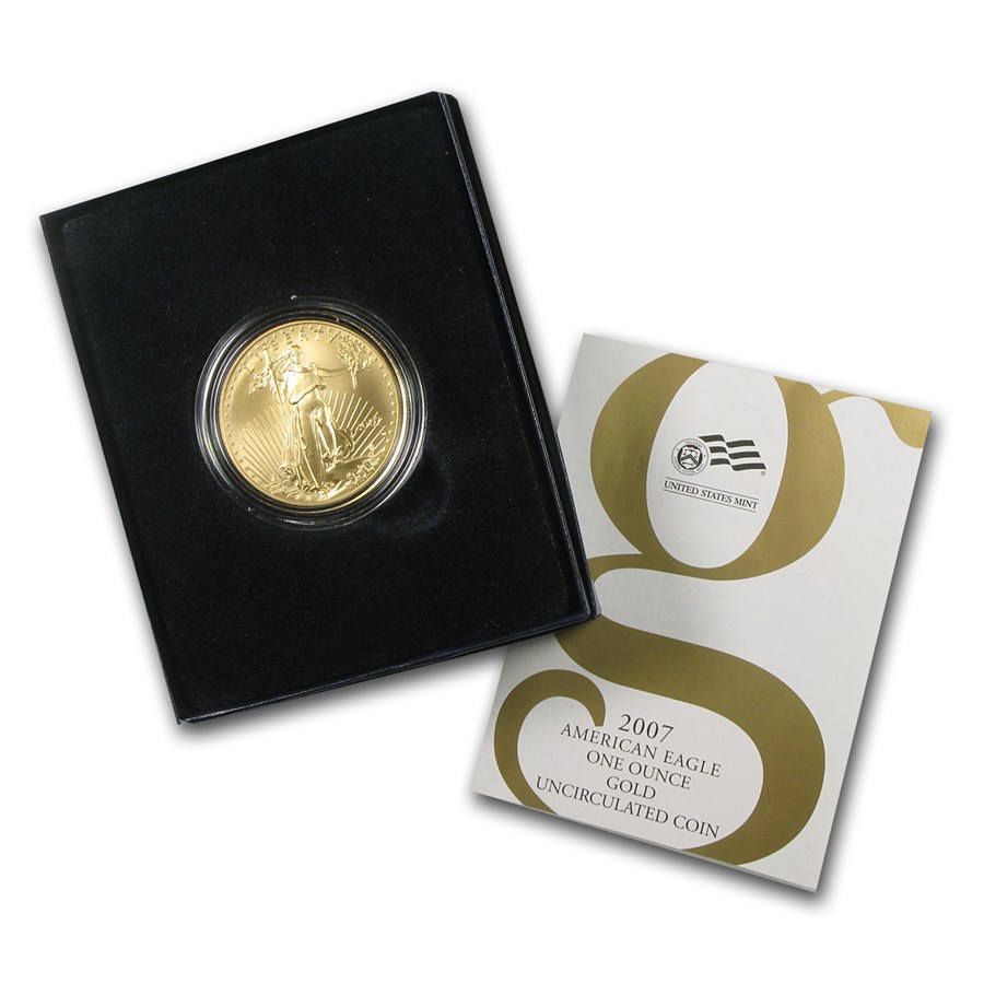 2007-W 1 oz Burnished Gold Eagle (w/Box & COA)